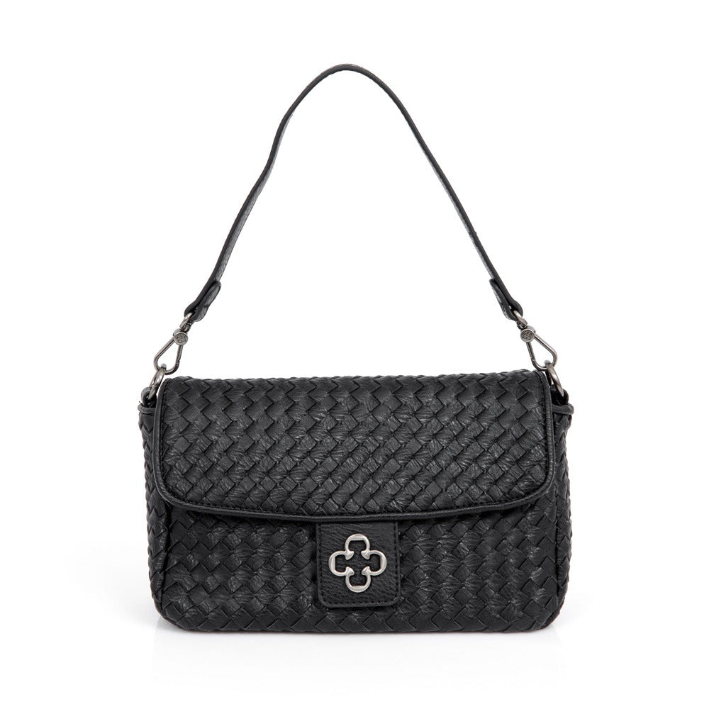 Capodarte Bolsa Tiracolo Cinza Tressê Shoulder