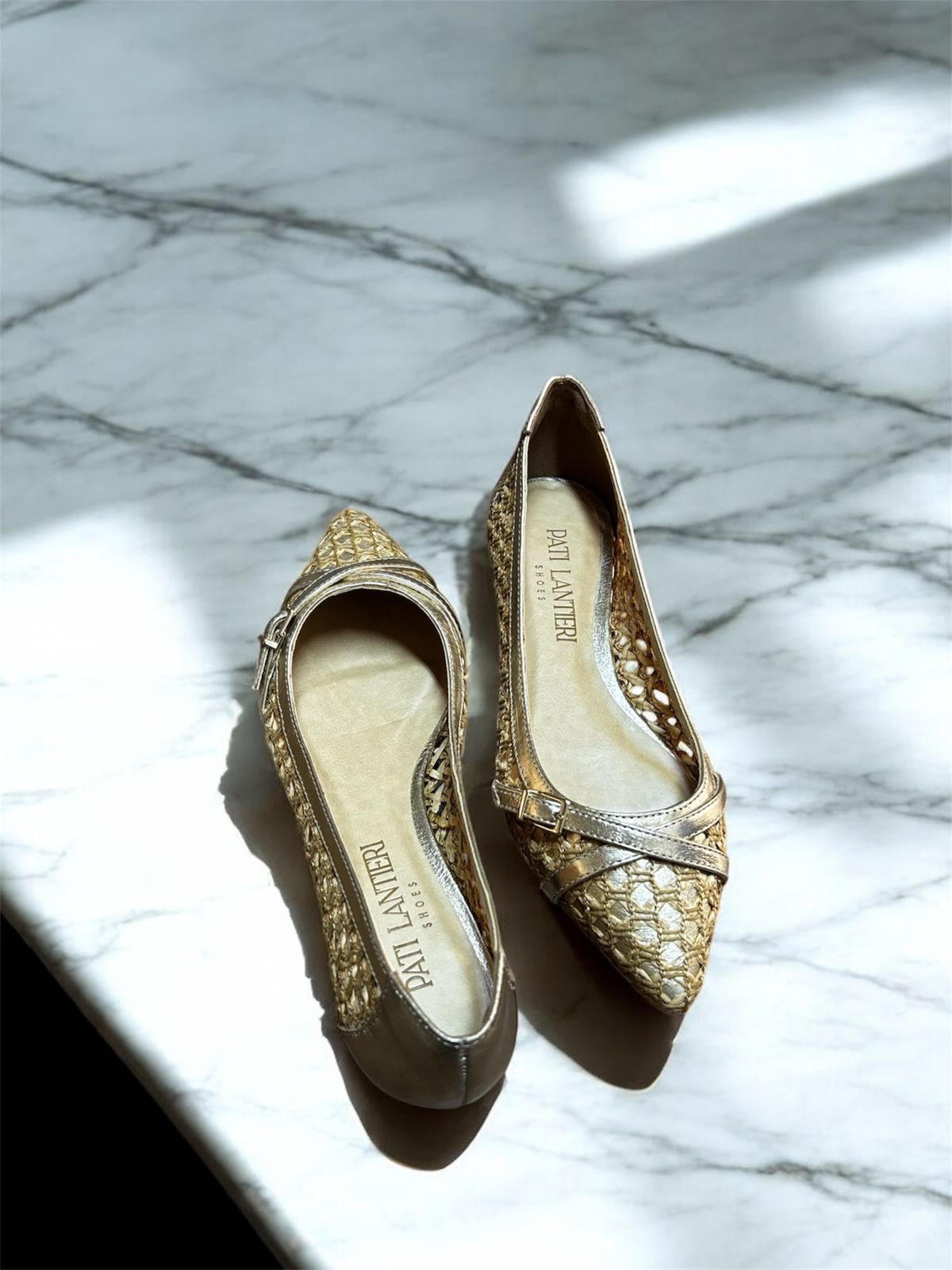 PATI LANTIERI SAPATILHA BICO FINO TECIDO/PALHA