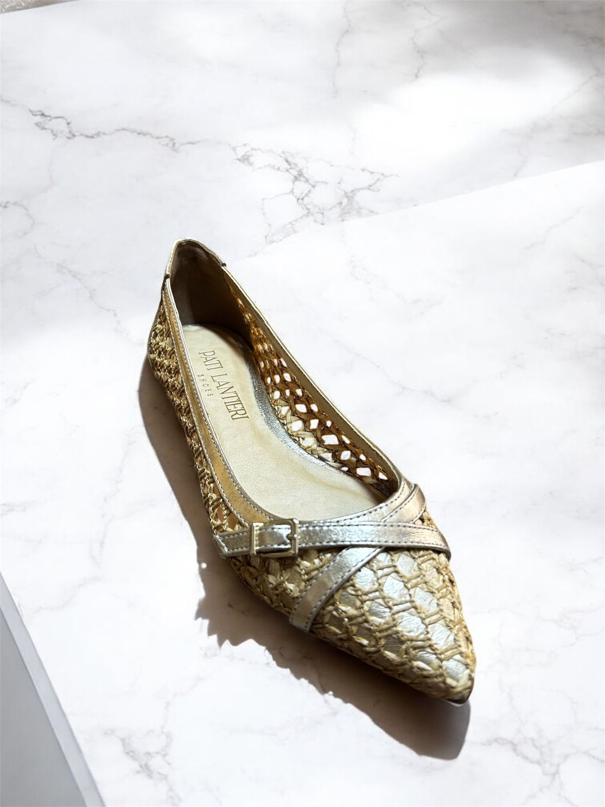 PATI LANTIERI SAPATILHA BICO FINO TECIDO/PALHA