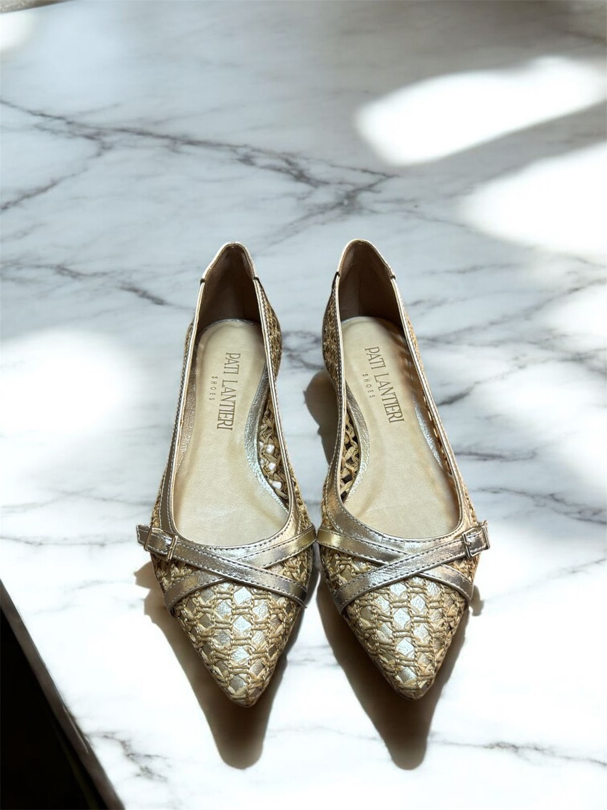 PATI LANTIERI SAPATILHA BICO FINO TECIDO/PALHA