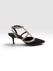 Pati Lantieri Scarpin Mule Preto-Nude