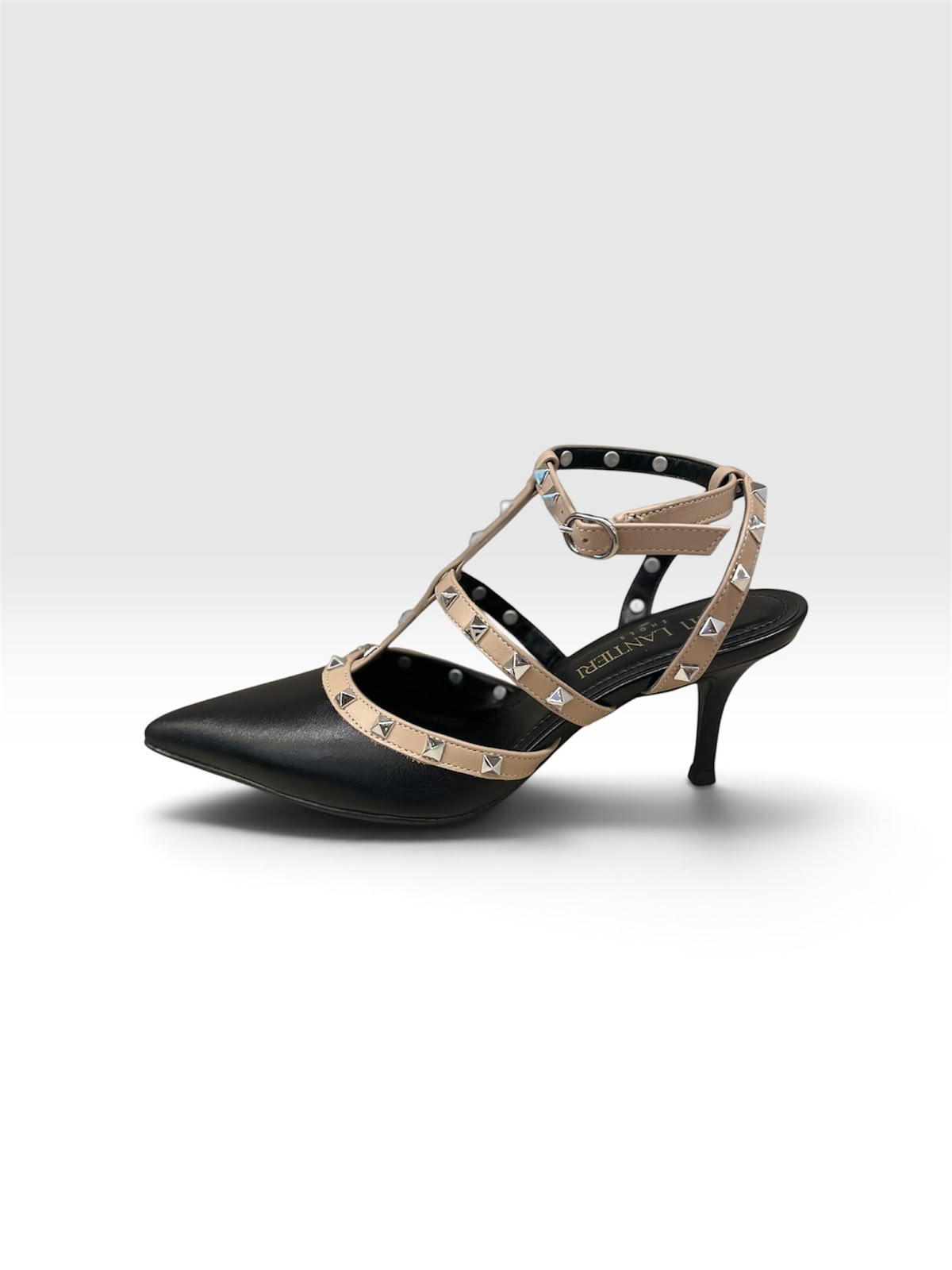 Pati Lantieri Scarpin Mule Preto-Nude