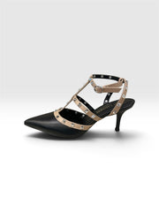 Pati Lantieri Scarpin Mule Preto-Nude