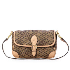 CAPODARTE BOLSA ALÇA GORGURÃO BEGE MONOGRAMA VIRA BAGUETE