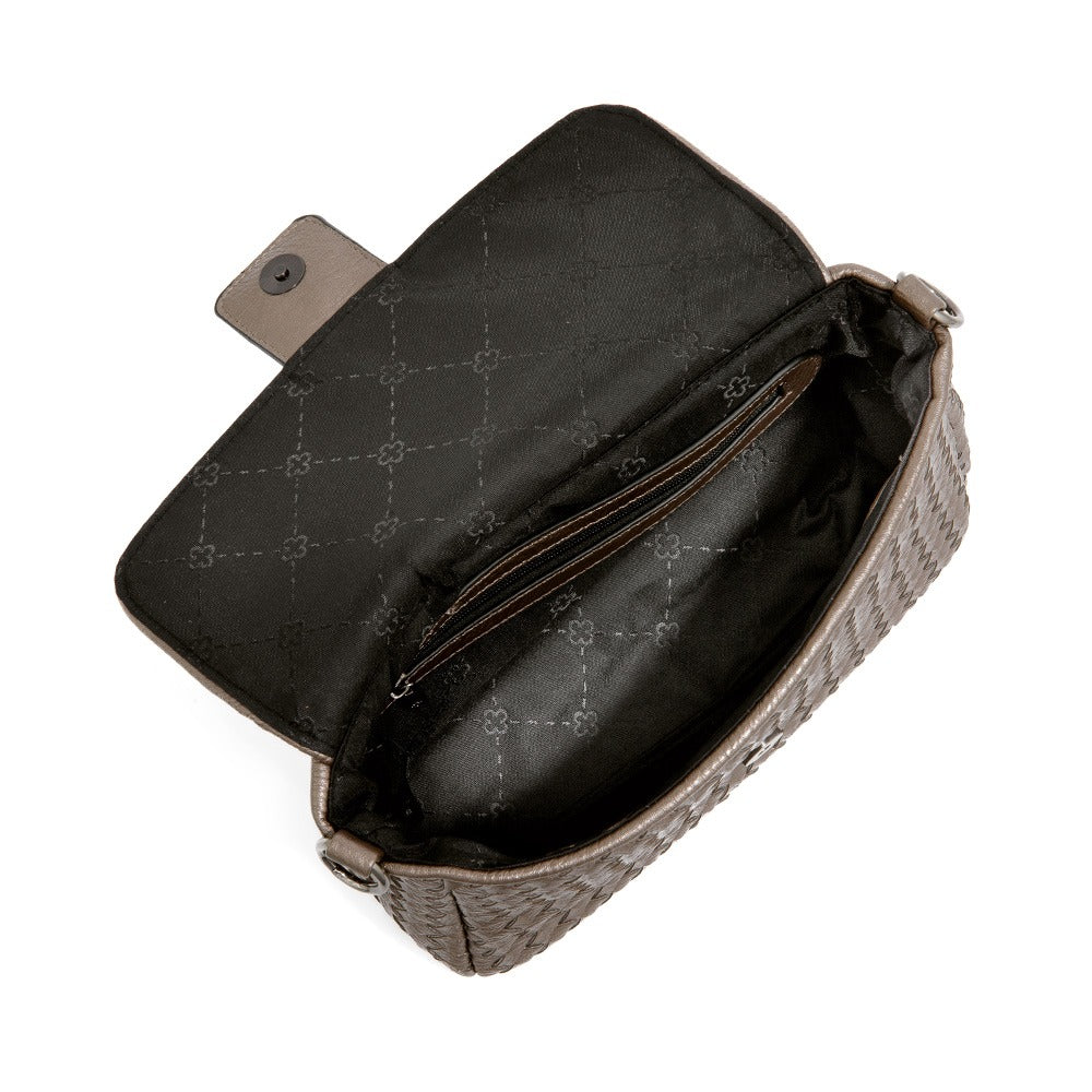 CAPODARTE BOLSA TIRACOLO CINZA TRESSÊ SHOULDER