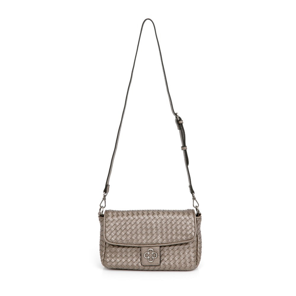 CAPODARTE BOLSA TIRACOLO CINZA TRESSÊ SHOULDER