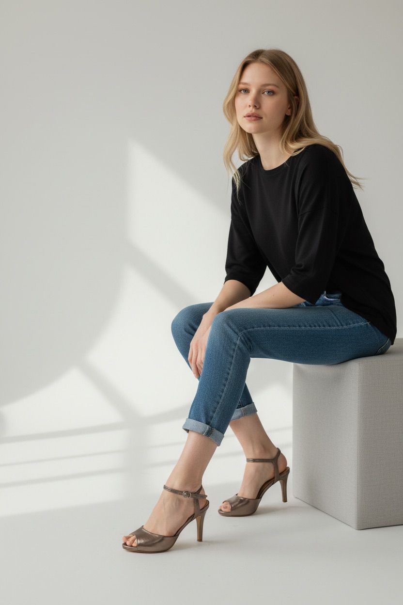 PATI LANTIERI SANDÁLIA SALTO FINO MÉDIO